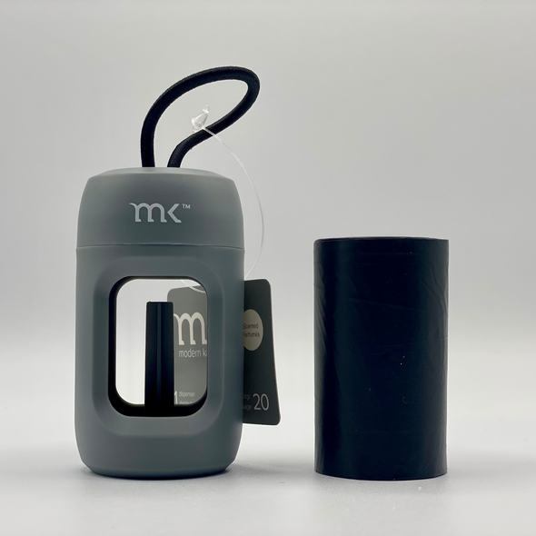 Modern Kanine, poo bag dispenser + roll of poo bags (20 bags)
