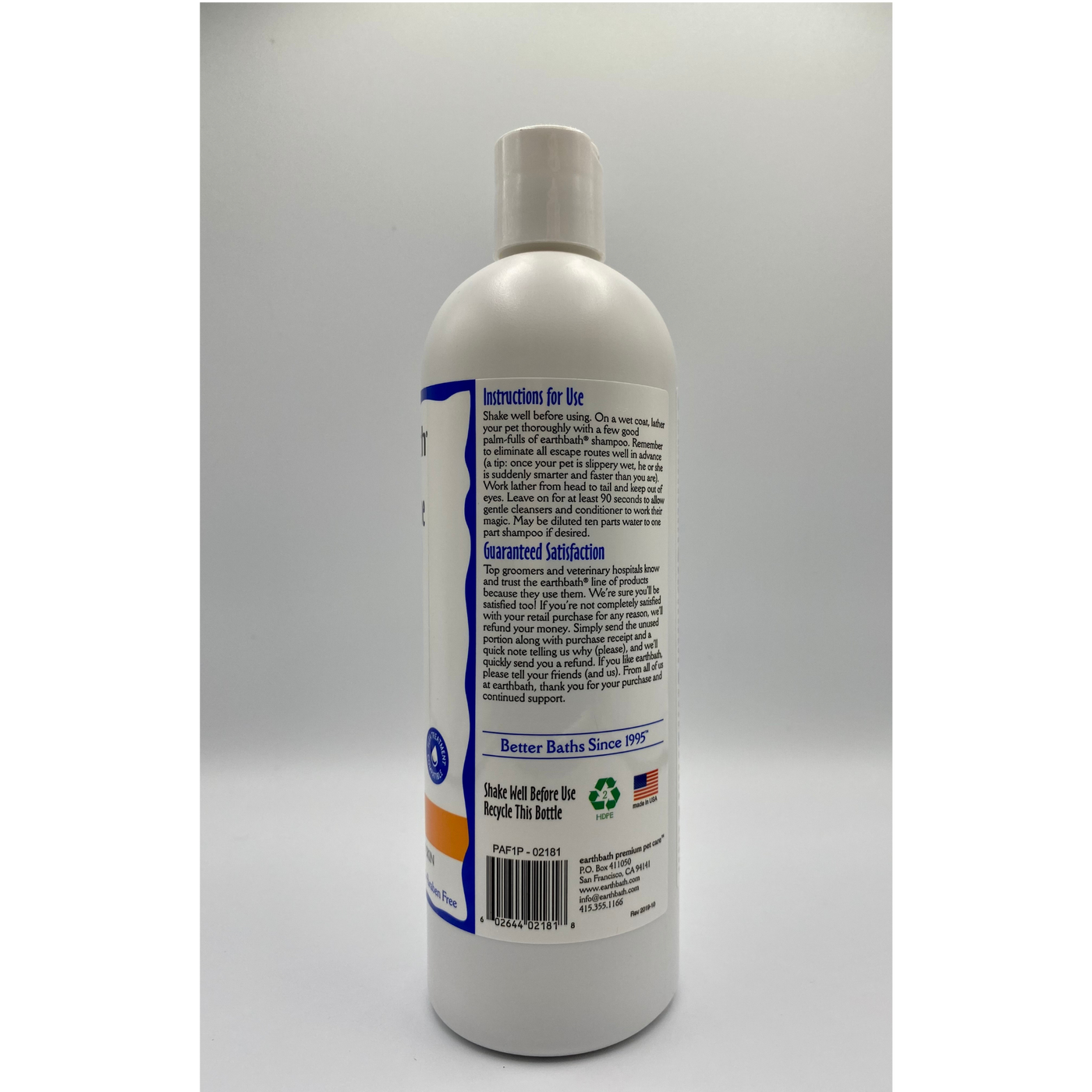 Earthbath aloe and hot sale oatmeal dog shampoo