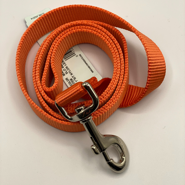 Hamilton, 4' Nylon Leash, Orange